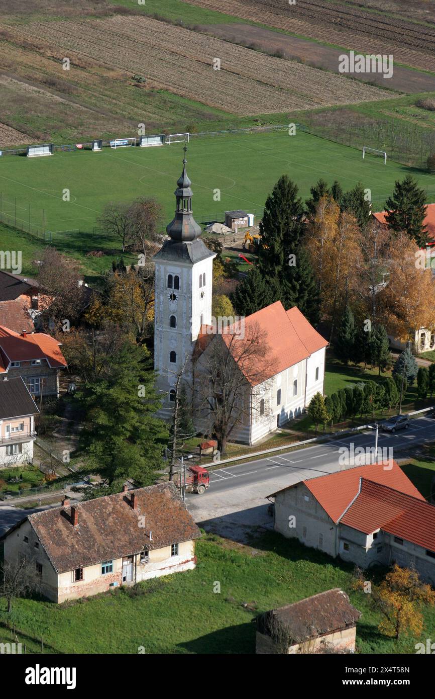 Parish church of the Assumption of the Virgin Mary in Pescenica, Croatia Stock Photo