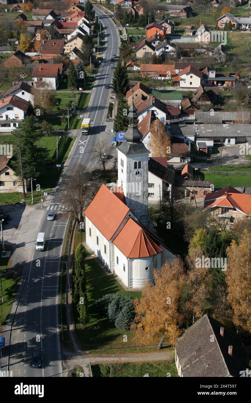 Parish church of the Assumption of the Virgin Mary in Pescenica, Croatia Stock Photo