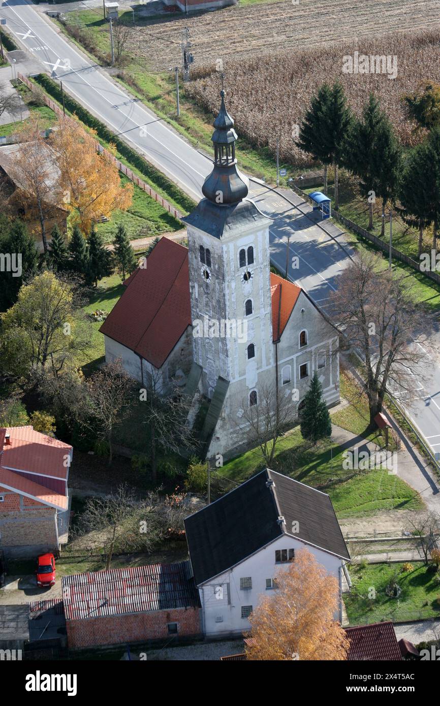 Parish church of the Assumption of the Virgin Mary in Pescenica, Croatia Stock Photo