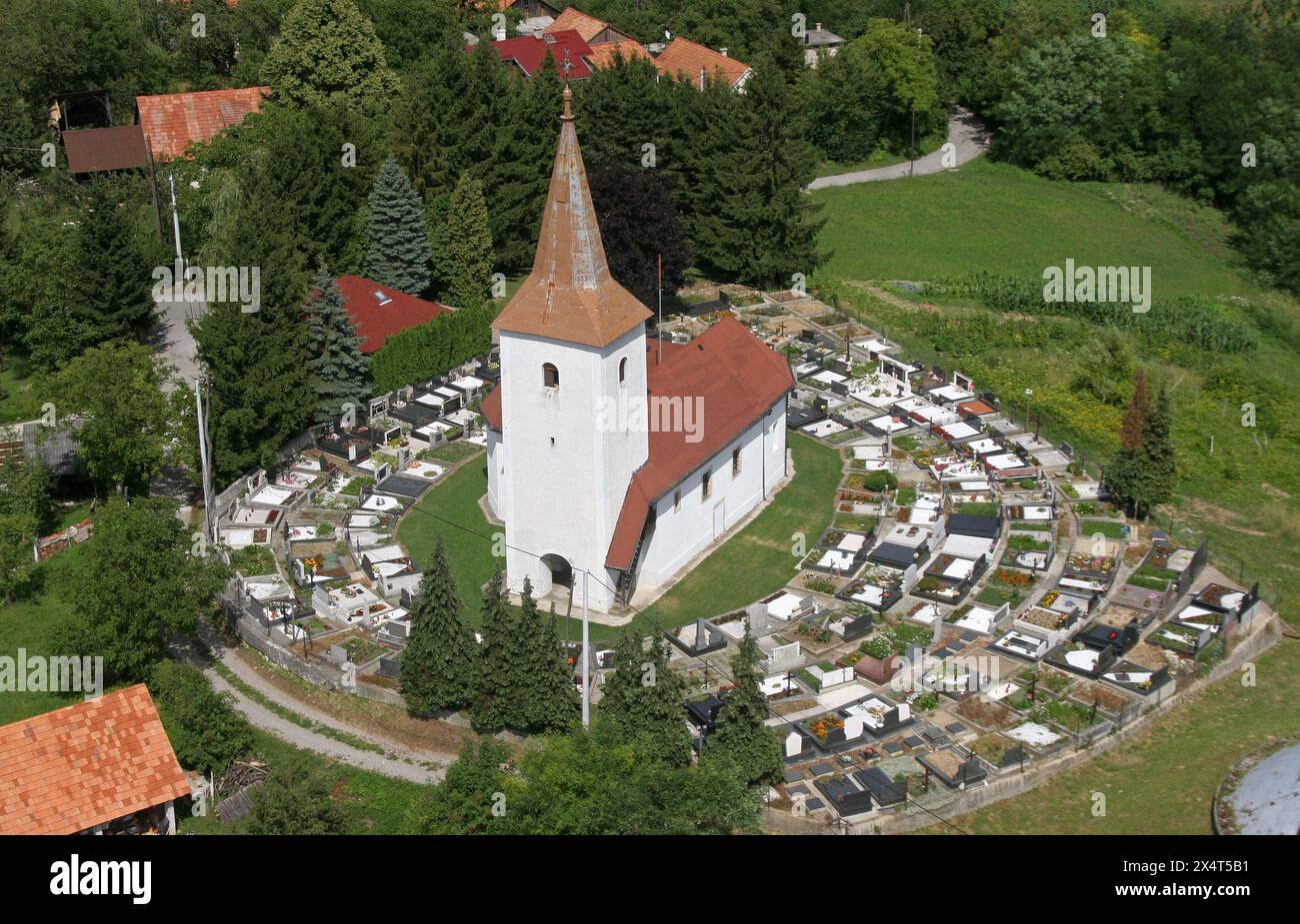 Chapel of the Holy Cross in the village Sveti Kriz Brdovecki, Croatia Stock Photo