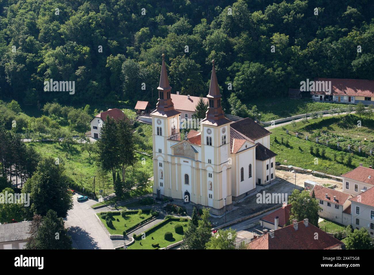 Parish church of the Assumption of the Virgin Mary in Pregrada, Croatia Stock Photo