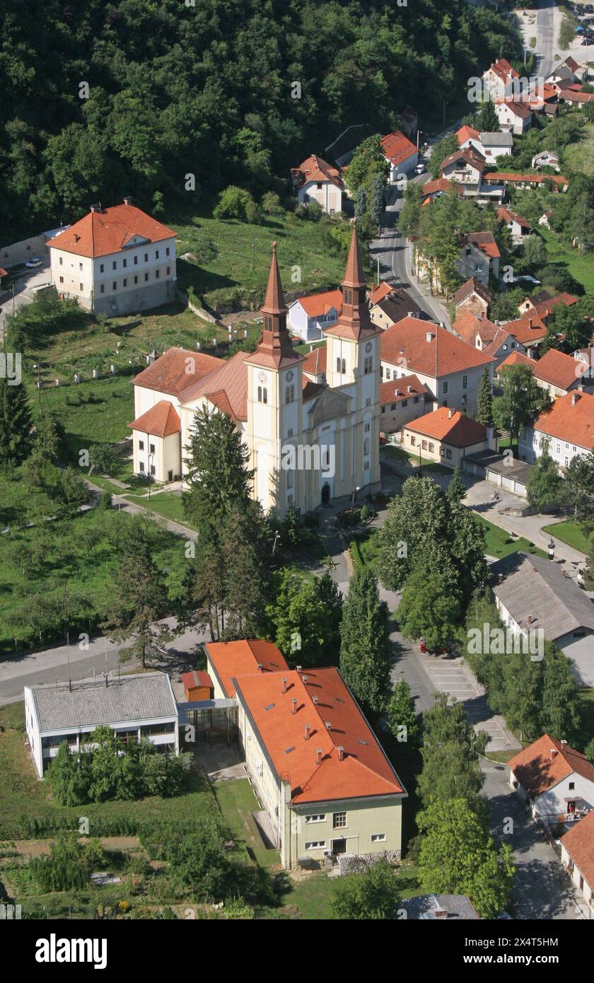 Parish church of the Assumption of the Virgin Mary in Pregrada, Croatia Stock Photo