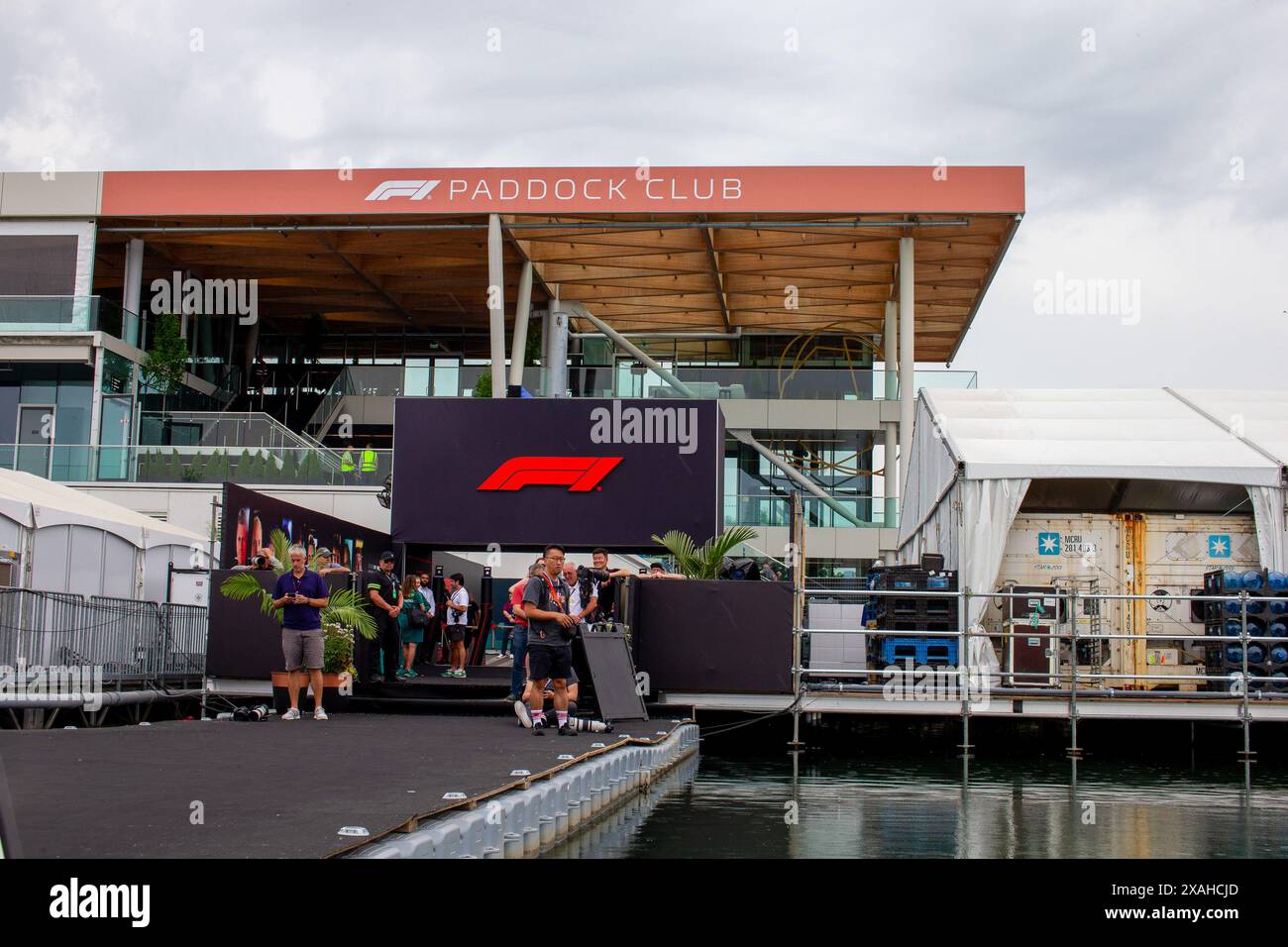 f1 Logo - track atmosphere during Formula 1 Aws Grand Prix du Canada 2024, Montreal, Quebec, Canada, from Jun 6th to 9th - Rounfd 9 of 24 of 2024 F1 World Championship Stock Photo