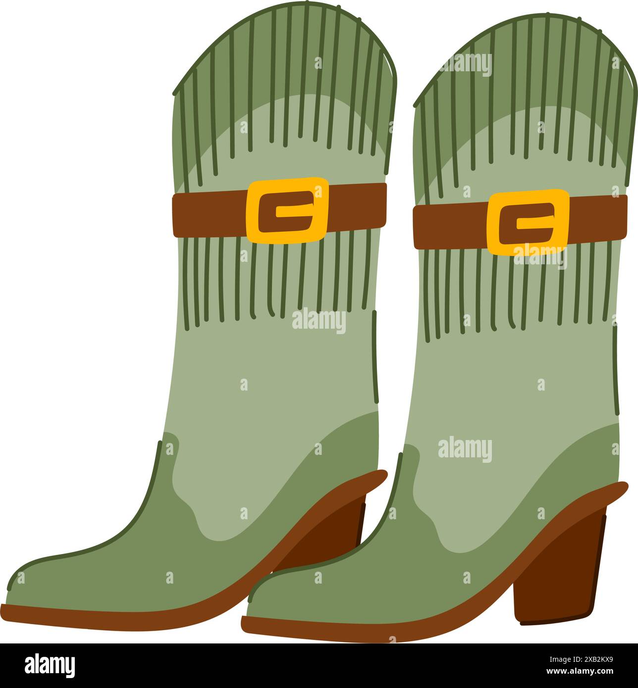 boot cowgirl boots cartoon vector illustration Stock Vector