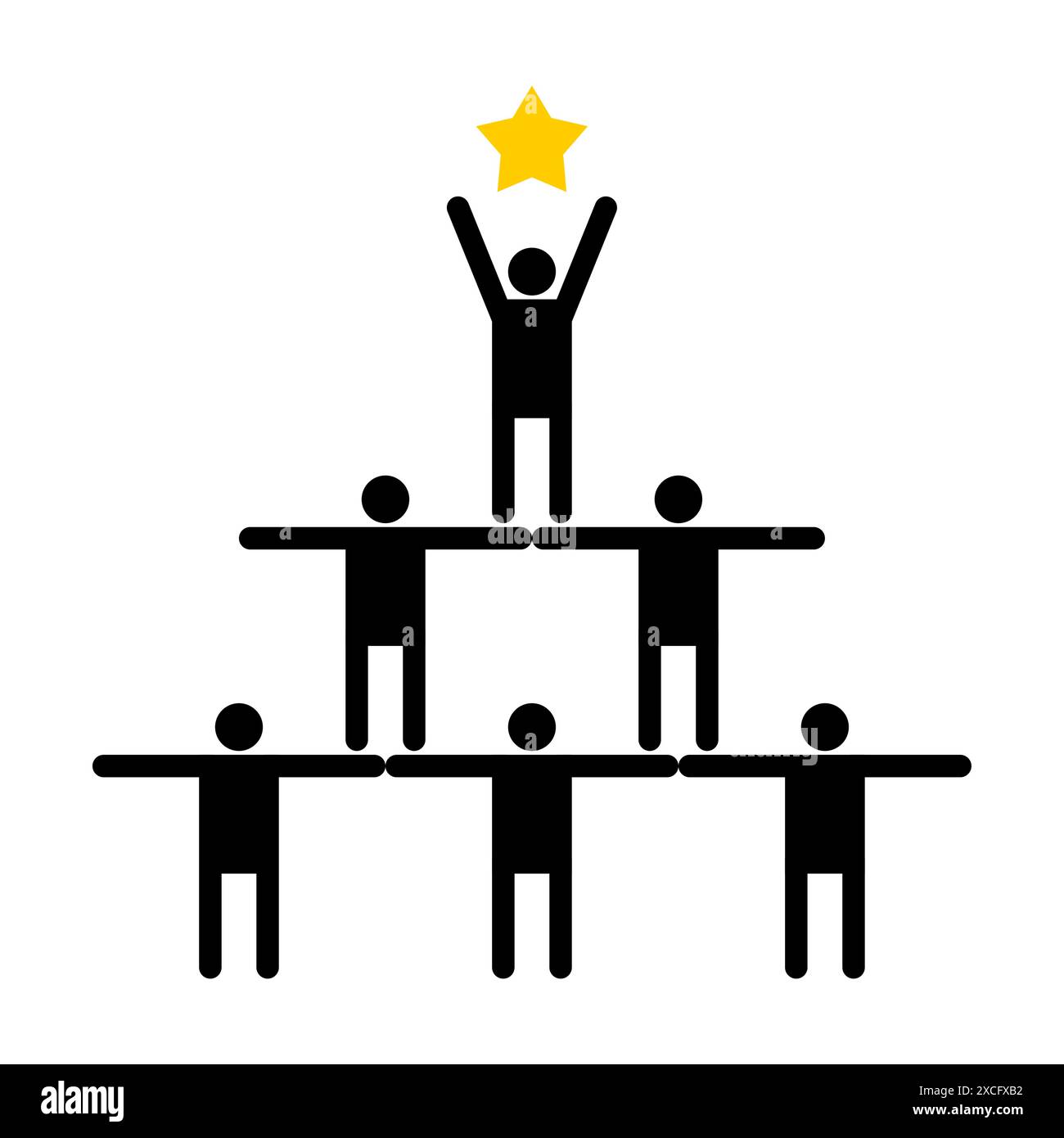 Team hold star sign. Team achieved concept success Stock Vector Image ...