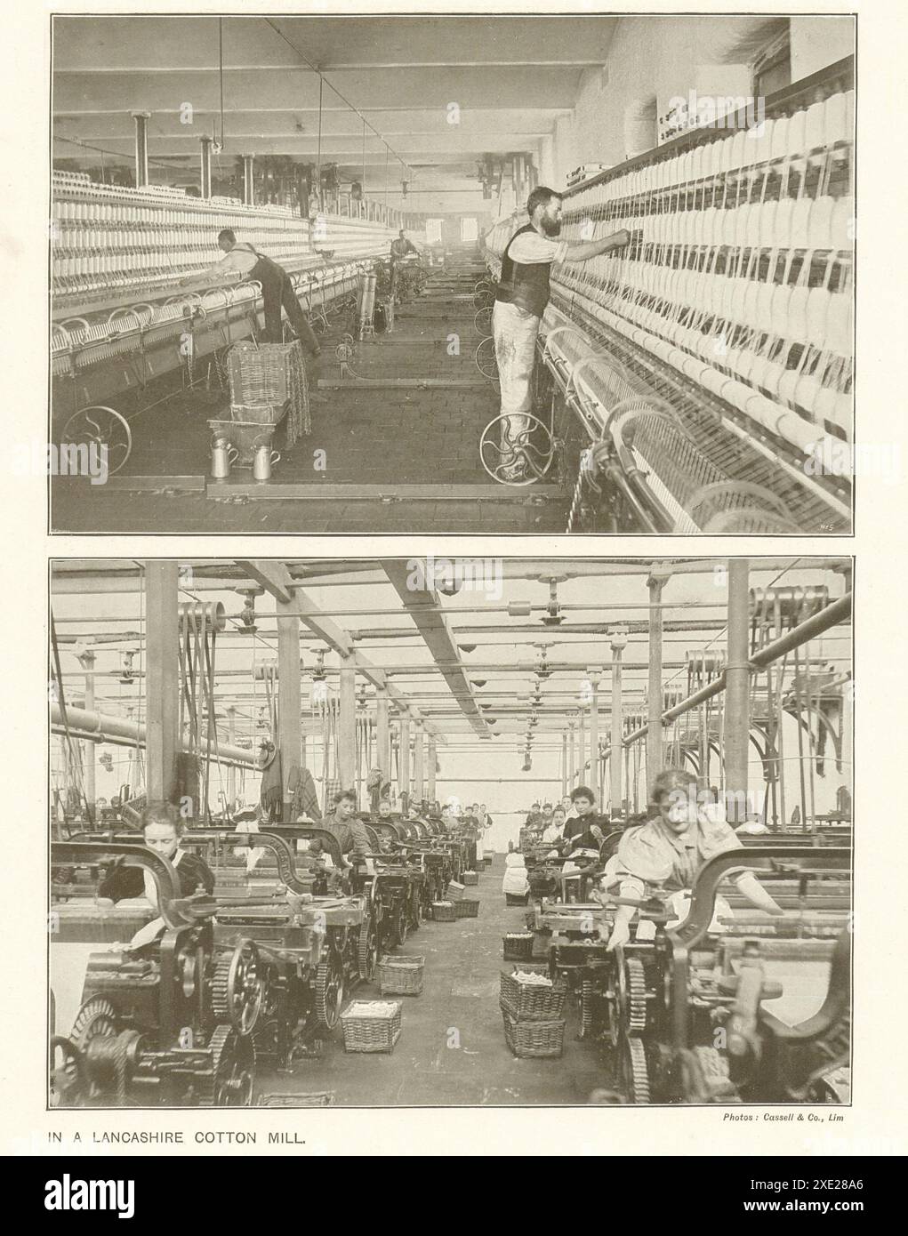 In a Lancashire cotton mill. 1910 Stock Photo