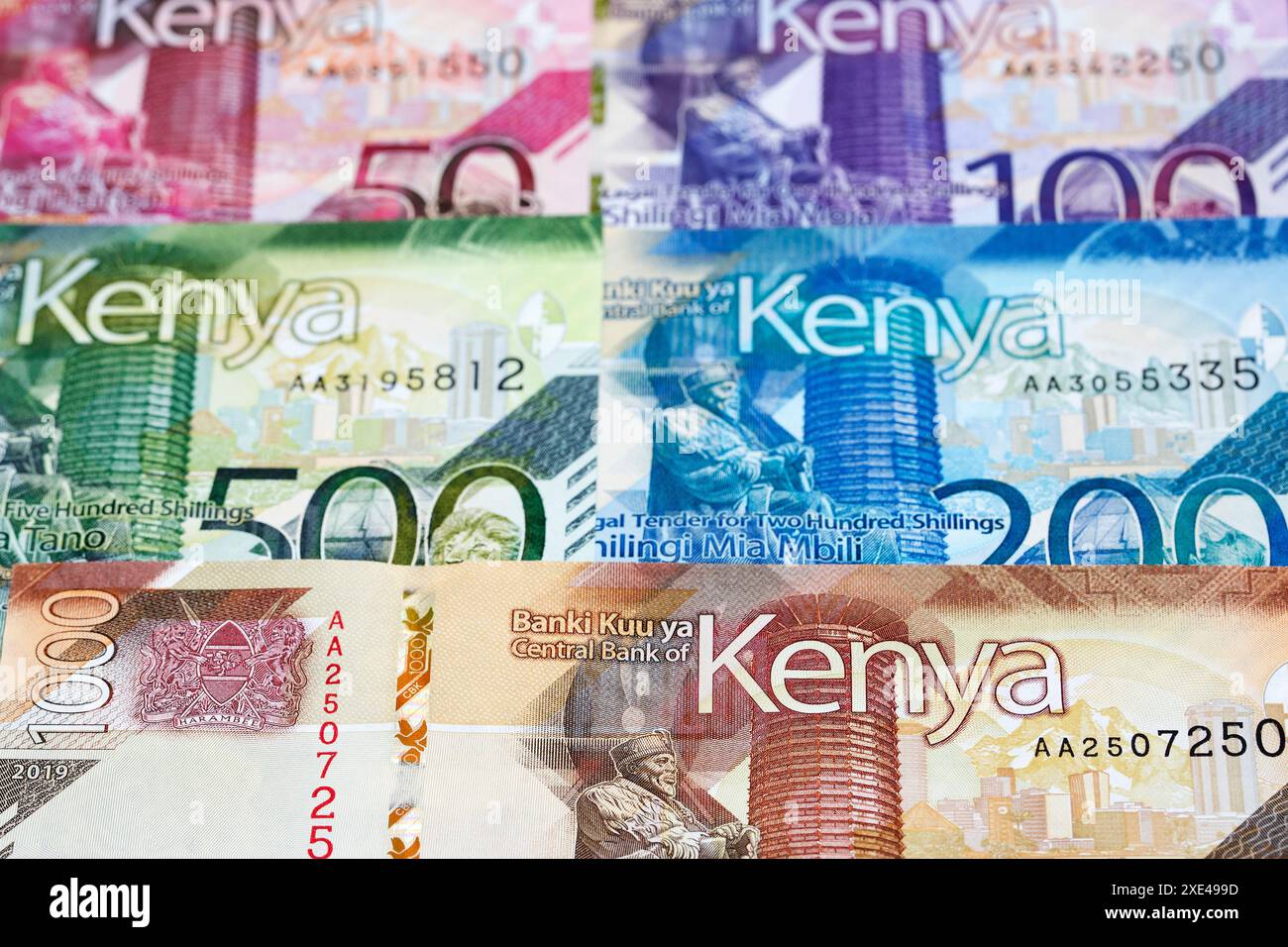 Kenyan shilling a business background Stock Photo