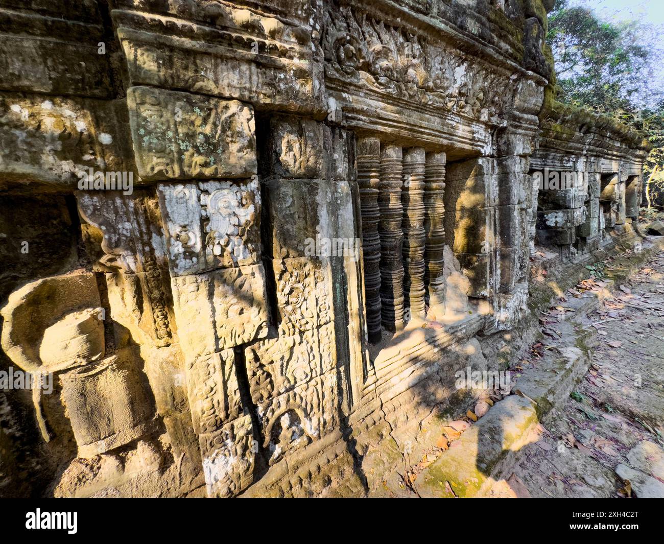 Ta Prohm Temple, a Mahayana Buddhist monastary built in the late 12th century for Khmer king Jayavarman VII, Cambodia. Stock Photo