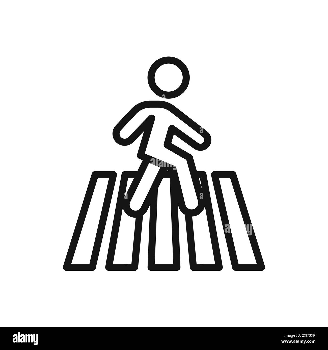 Crosswalk icon vector line logo mark or symbol set collection outline ...