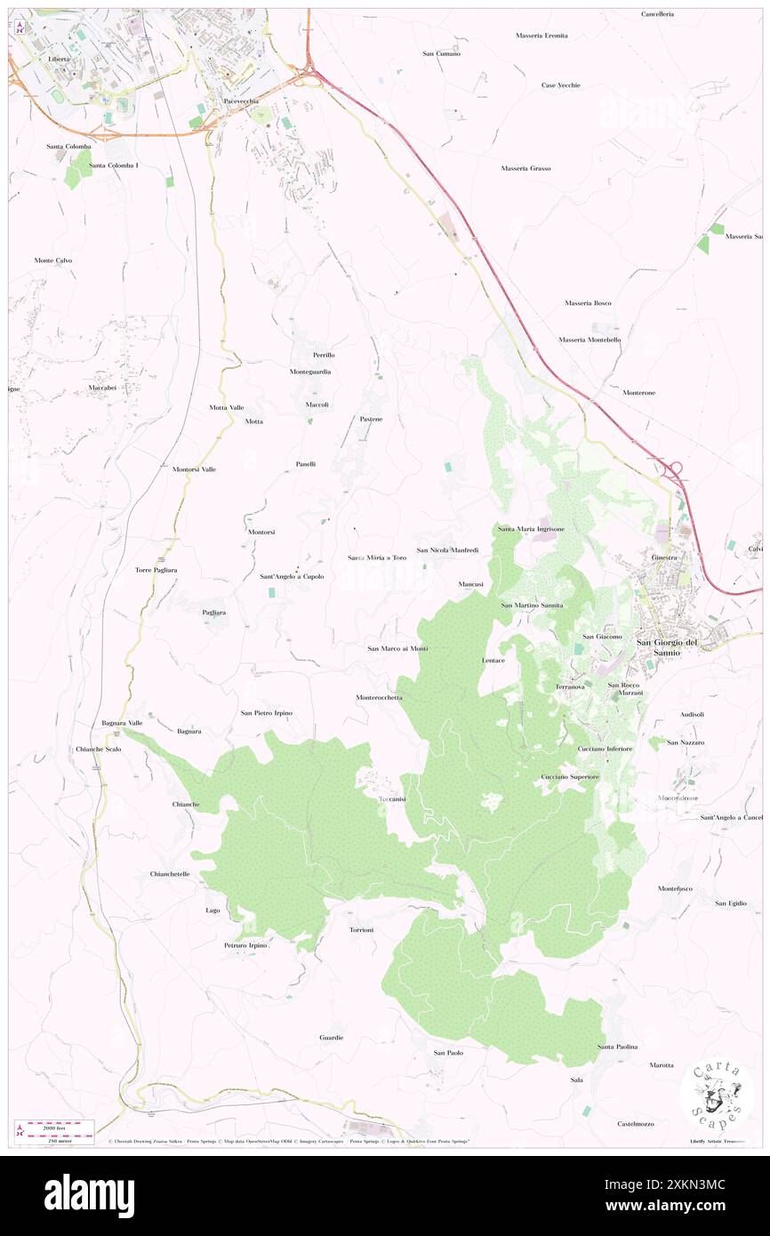 Santa Maria A Toro, Provincia di Benevento, IT, Italy, Campania, N 41 4' 8'', N 14 48' 58'', map, Cartascapes Map published in 2024. Explore Cartascapes, a map revealing Earth's diverse landscapes, cultures, and ecosystems. Journey through time and space, discovering the interconnectedness of our planet's past, present, and future. Stock Photo