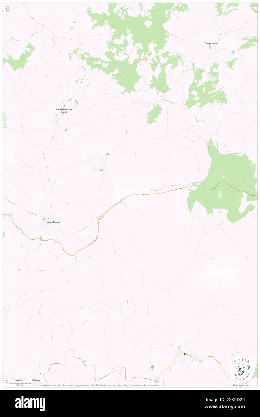 Toro, Provincia di Campobasso, IT, Italy, Molise, N 41 34' 20'', N 14 45' 53'', map, Cartascapes Map published in 2024. Explore Cartascapes, a map revealing Earth's diverse landscapes, cultures, and ecosystems. Journey through time and space, discovering the interconnectedness of our planet's past, present, and future. Stock Photo