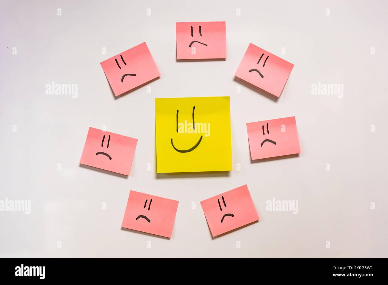 The Impact of a Positive Attitude in a Workplace Stock Photo