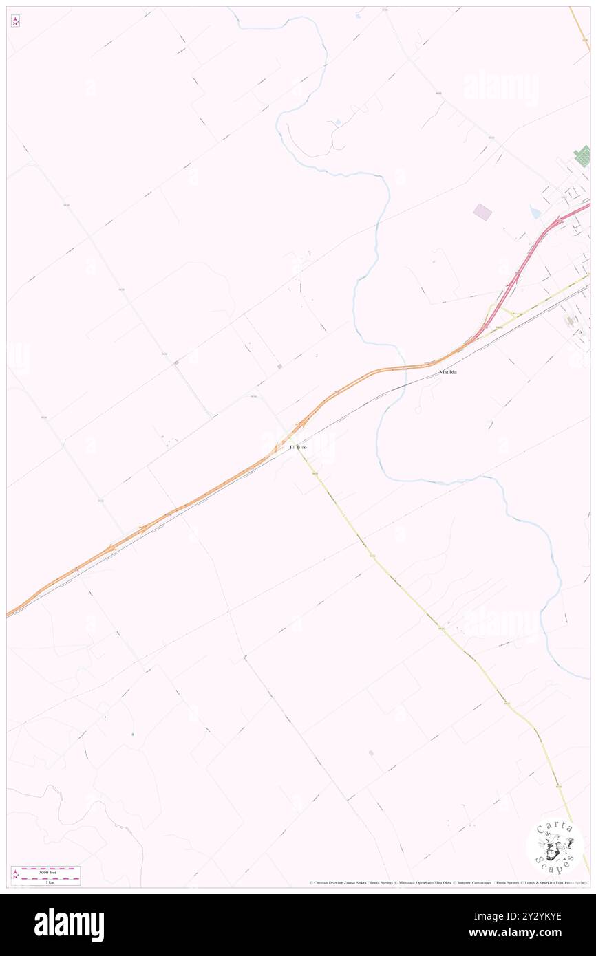 El Toro, Jackson County, US, United States, Texas, N 28 56' 52'', S 96 42' 18'', map, Cartascapes Map published in 2024. Explore Cartascapes, a map revealing Earth's diverse landscapes, cultures, and ecosystems. Journey through time and space, discovering the interconnectedness of our planet's past, present, and future. Stock Photo