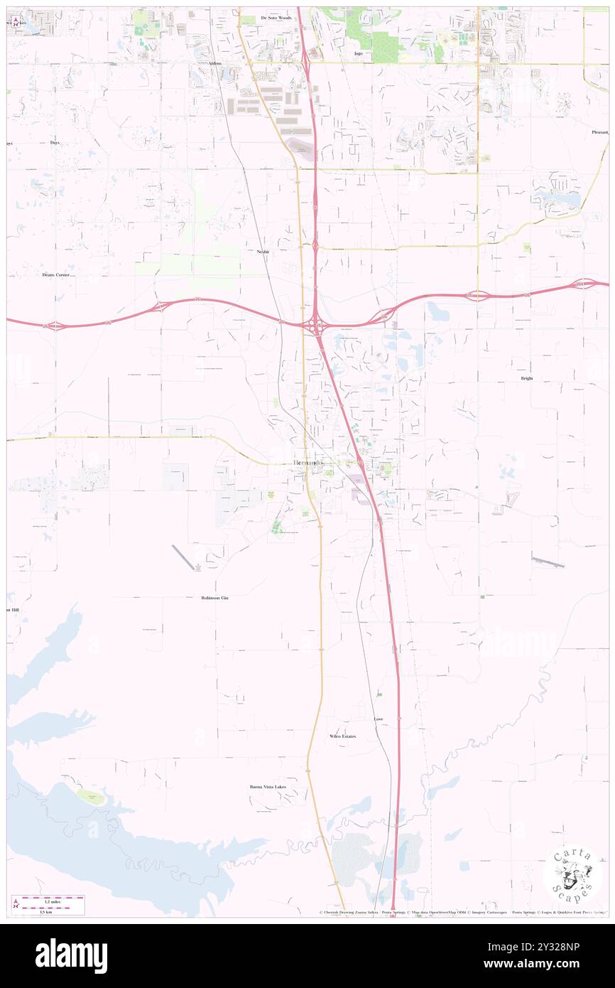 Hernando, De Soto County, US, United States, Mississippi, N 34 49' 26'', S 89 59' 37'', map, Cartascapes Map published in 2024. Explore Cartascapes, a map revealing Earth's diverse landscapes, cultures, and ecosystems. Journey through time and space, discovering the interconnectedness of our planet's past, present, and future. Stock Photo