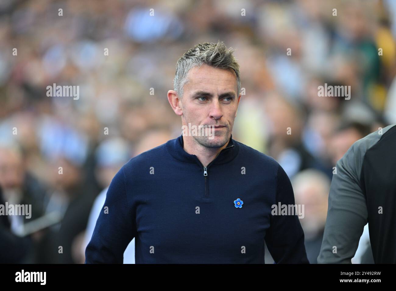 Ipswich manager Kieran McKenna during the Premier League match between Brighton and Hove Albion and Ipswich Town at the American Express Stadium  , Brighton , UK - 14th September 2024. Photo Simon Dack / Telephoto images   Editorial use only. No merchandising. For Football images FA and Premier League restrictions apply inc. no internet/mobile usage without FAPL license - for details contact Football Dataco Stock Photo