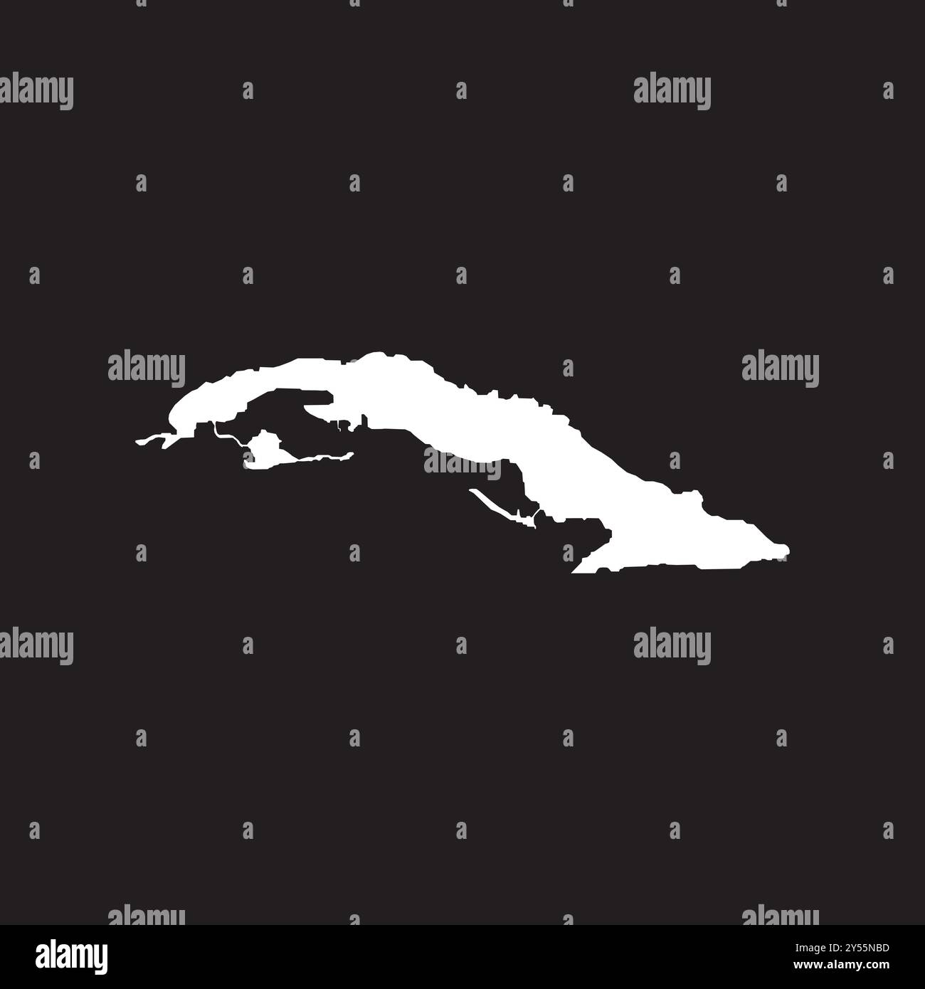 Cuba country map icon element design Stock Vector