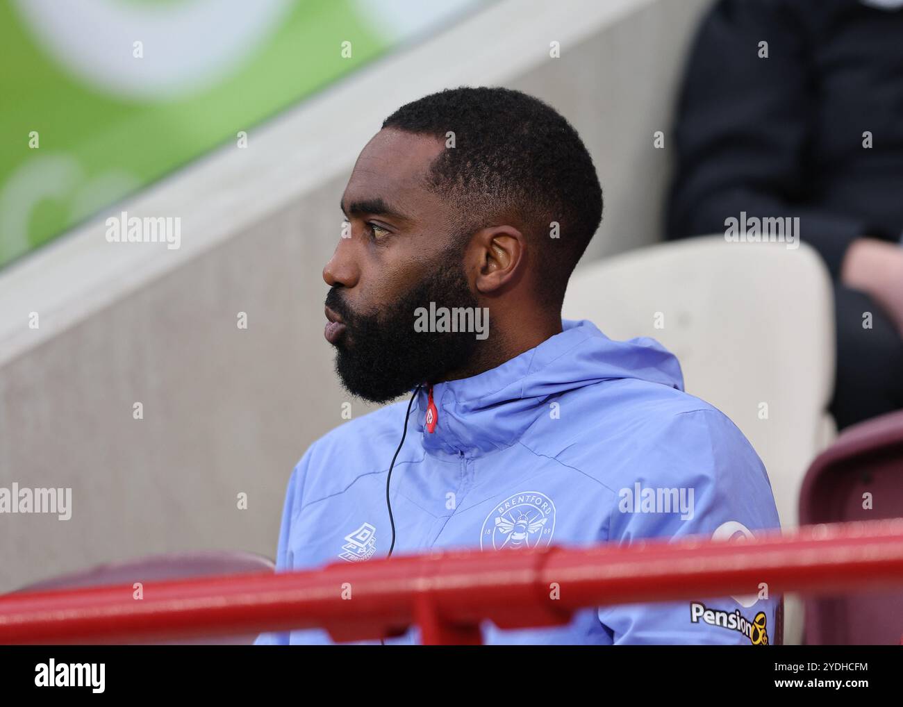 26th October 2024; Gtech Community Stadium, Brentford, London, England; Premier League Football, Brentford versus Ipswich Town; Brentford first team coach Justin Cochrane Stock Photo