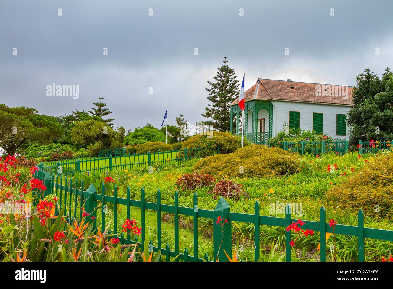 View of Longwood House on Saint Helena, South Atlantic Ocean Stock Photo