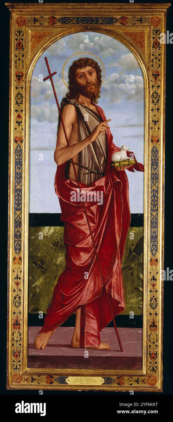 Saint John the Baptist, Painting by Vittore Carpaccio Stock Photo