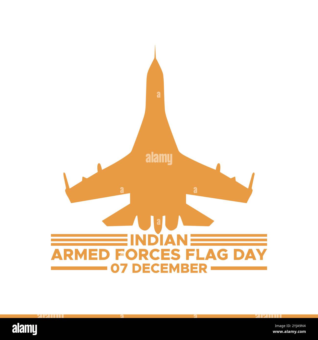 Armed Forces Flag Day of India Vector Illustration design, Indian Armed Forces Flag Day, 7 December Stock Vector