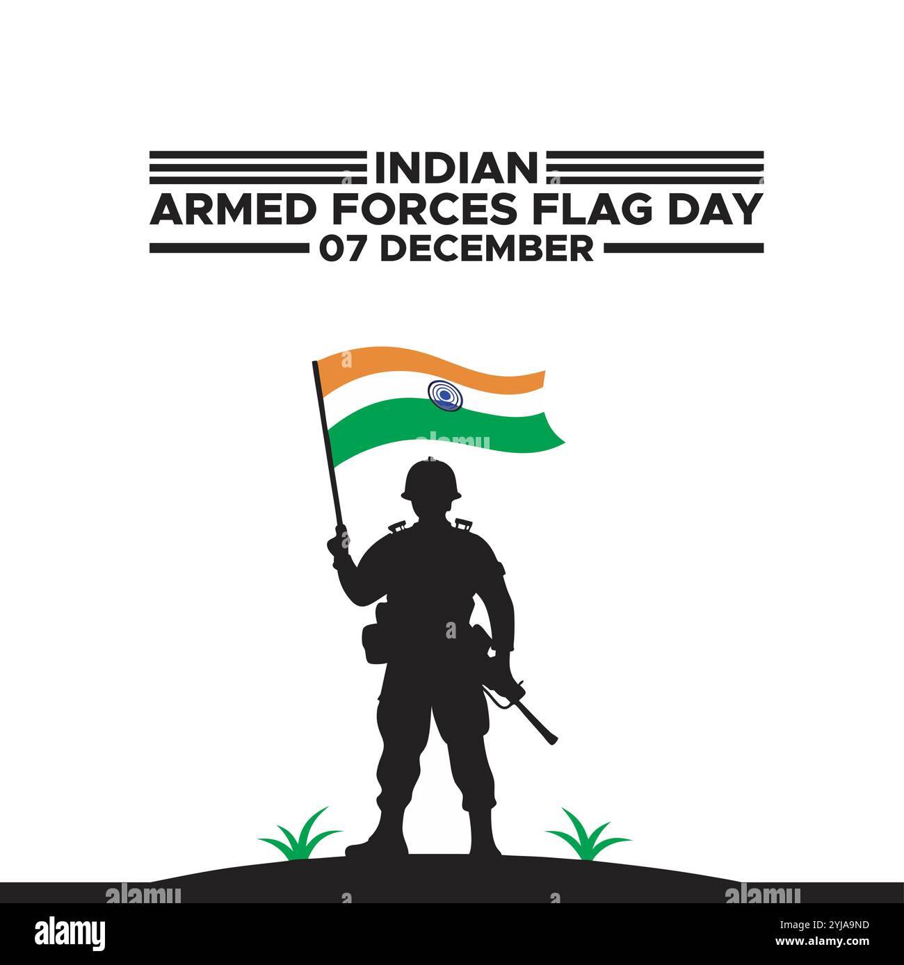 Armed Forces Flag Day of India Vector Illustration design, Indian Armed Forces Flag Day, 7 December Stock Vector