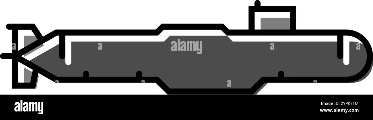 submarine ship color icon vector illustration Stock Vector