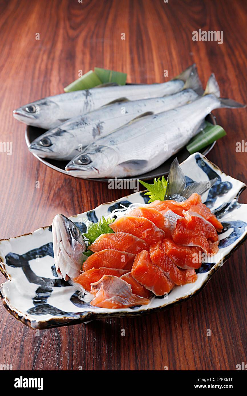 Sashimi of himesu trout Stock Photo