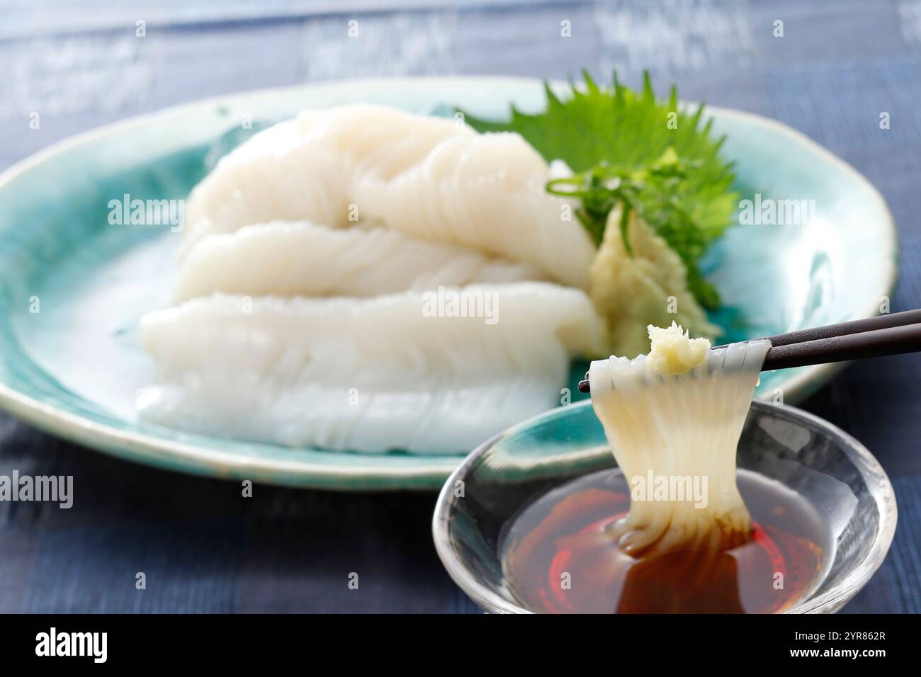 Squid somen noodles Stock Photo