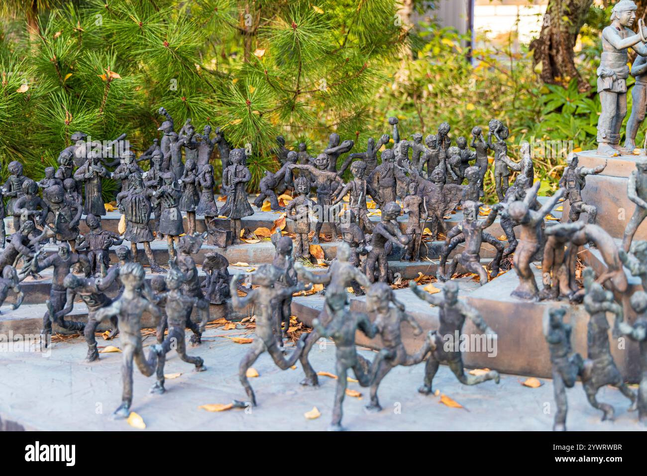 Statue of eternal bond in Kanaya Green Park Stock Photo