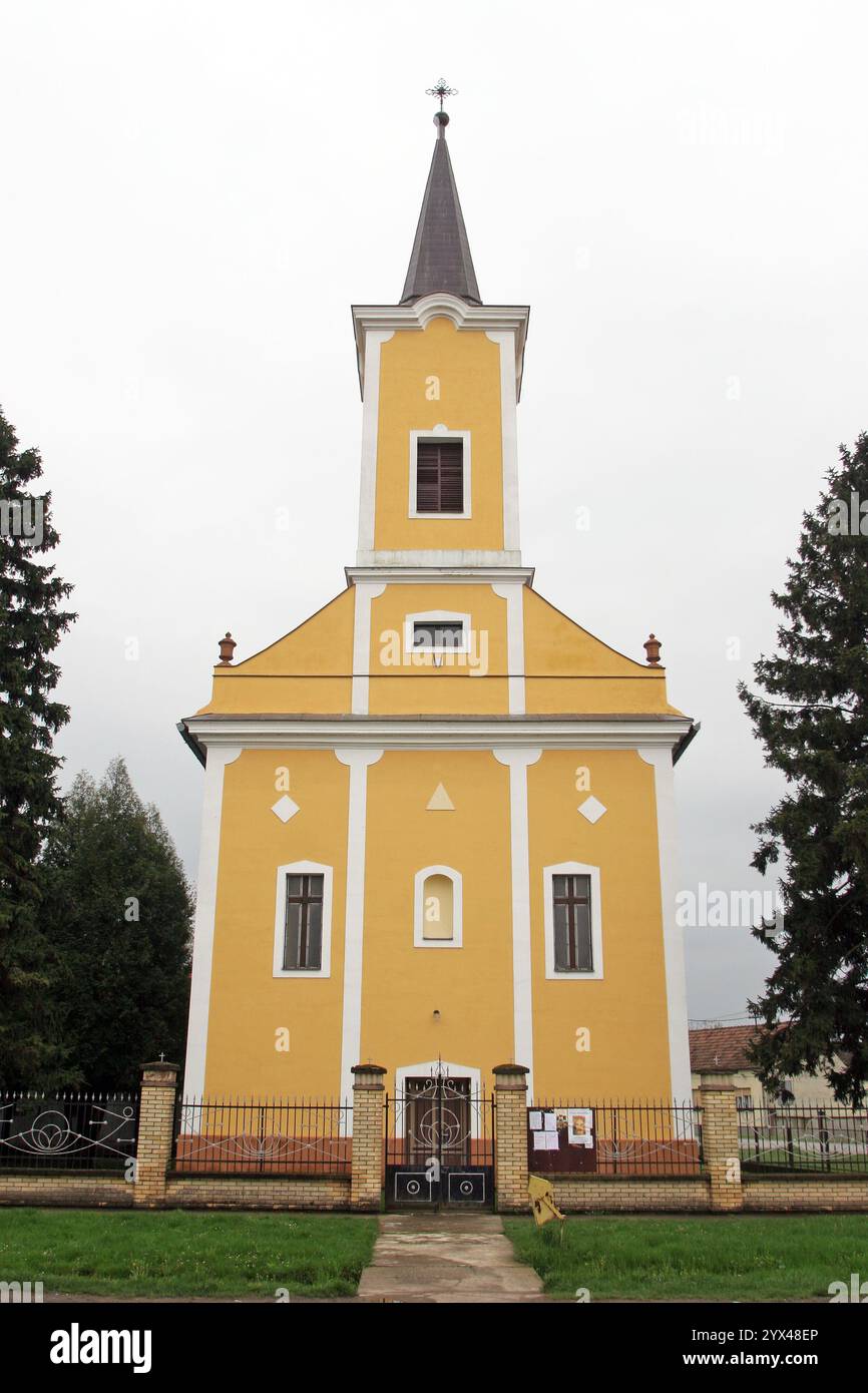 Parish church of the Exaltation of the Holy Cross in Oprisavci, Croatia Stock Photo