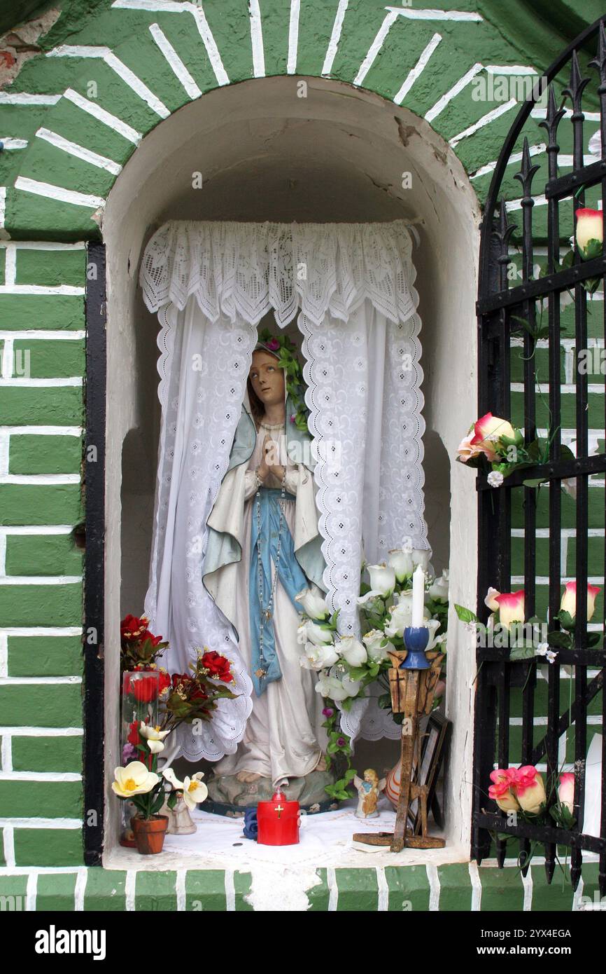 Our Lady of Lourdes, statue in the Chapel of Our Lady of Lourdes in Grabovac, Croatia Stock Photo