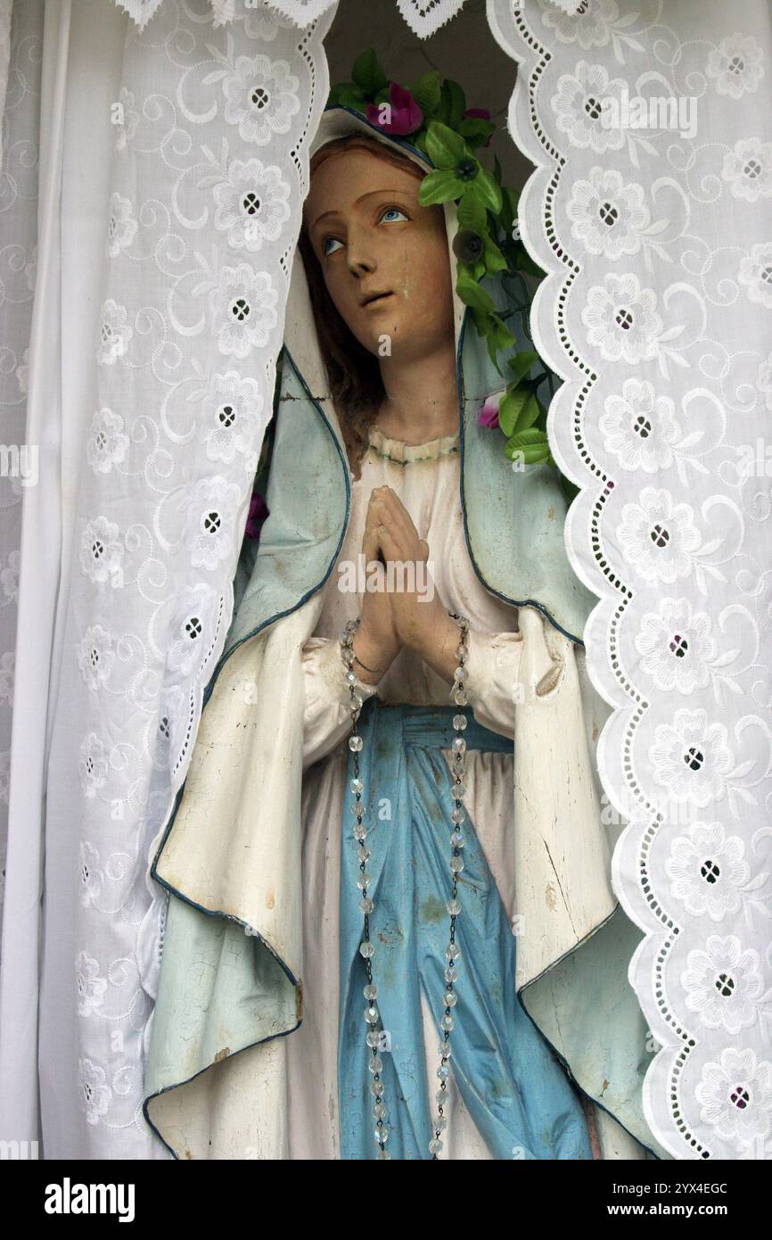 Our Lady of Lourdes, statue in the Chapel of Our Lady of Lourdes in Grabovac, Croatia Stock Photo