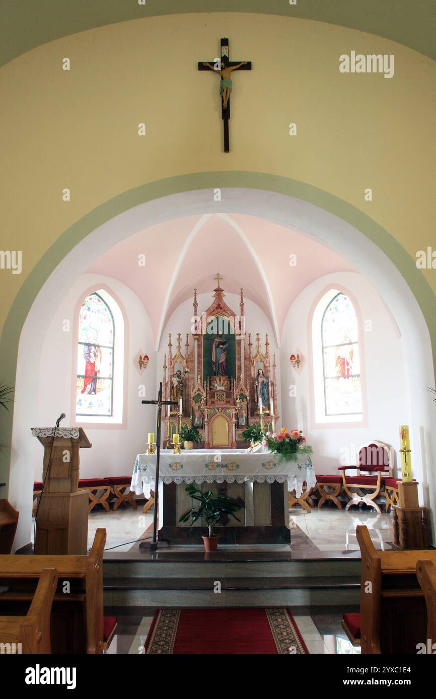 Parish church of Saint Luke in Lukac, Croatia Stock Photo