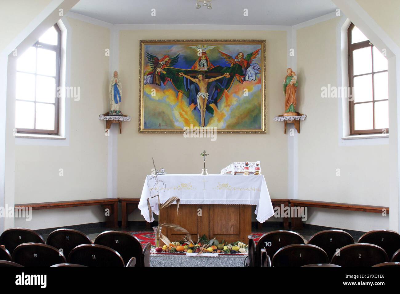 Chapel of the Holy Trinity in Dugo Selo Lukacko, Croatia Stock Photo