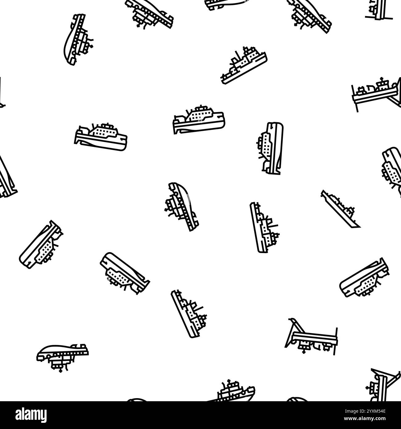 ship cargo maritime navigation seamless pattern vector Stock Vector