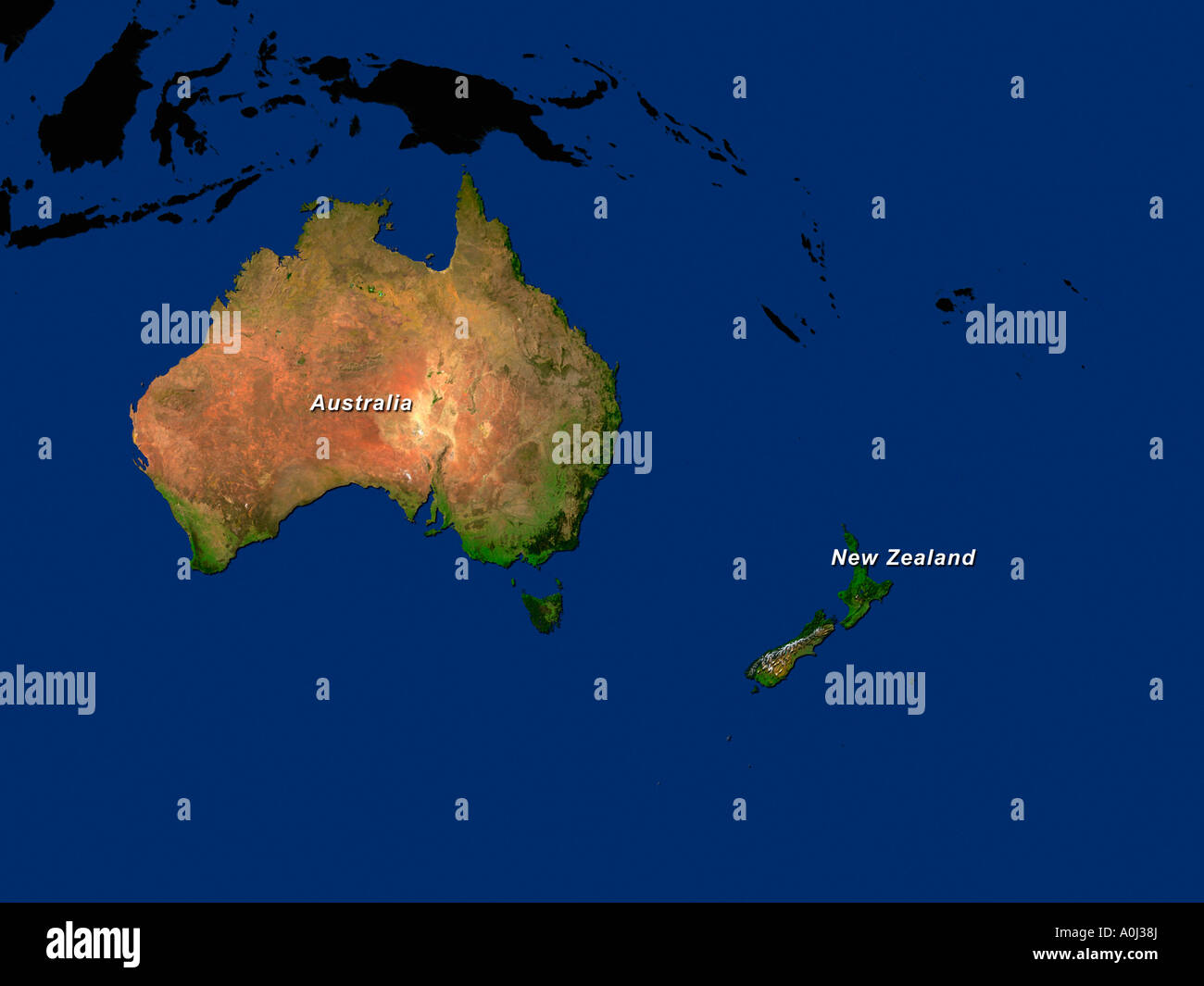 Australia And New Zealand Map High Resolution Stock Photography And Images - Alamy