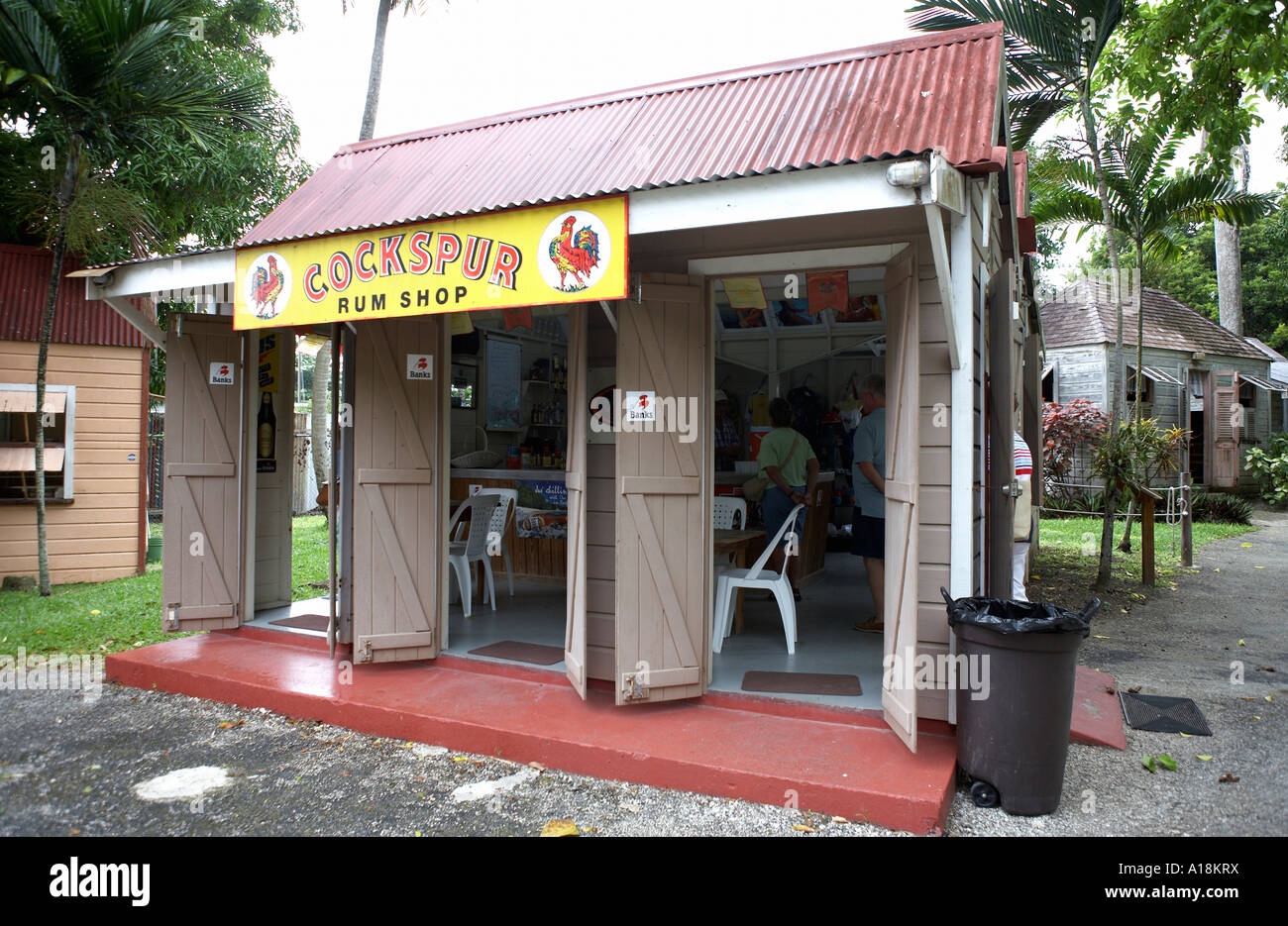 Typical rum shop barbados caribbean west indies Stock Photo