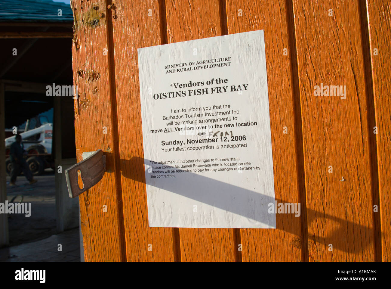 Oistins Fish Fry Barbados demolished in late 2006 Stock Photo