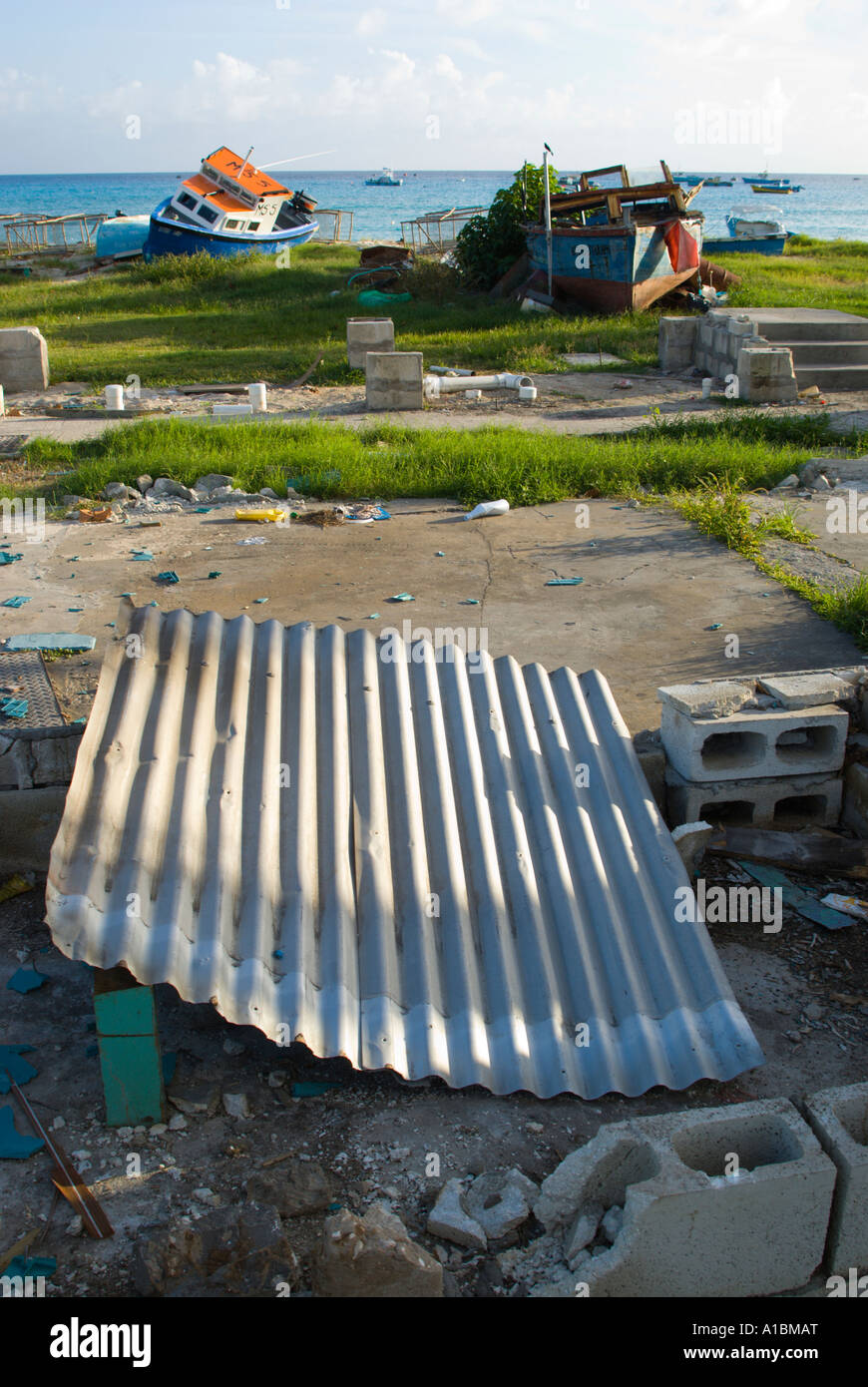 Oistins Fish Fry Barbados demolished in late 2006 Stock Photo