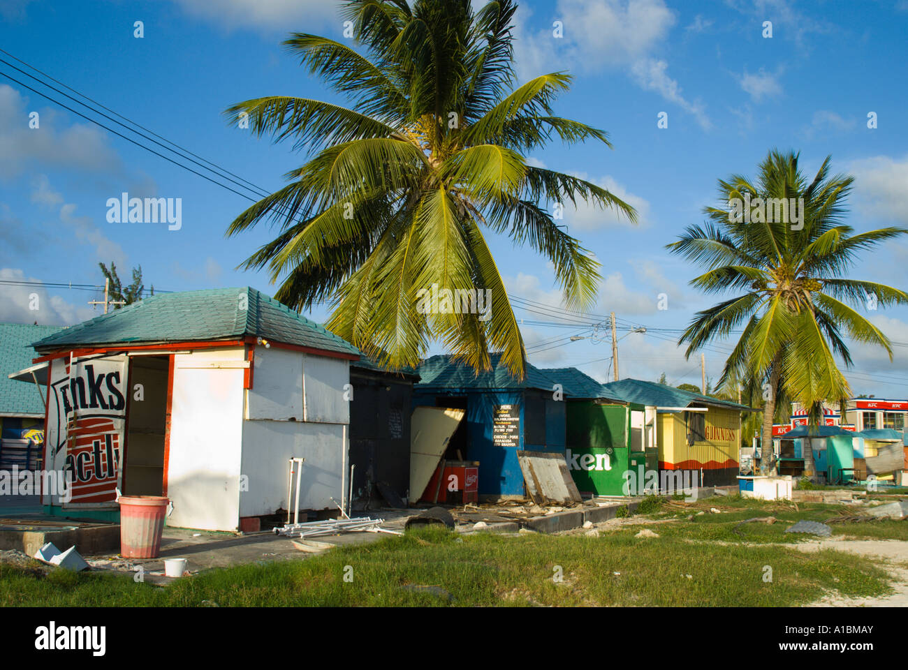 Oistins Fish Fry Barbados demolished in late 2006 Stock Photo