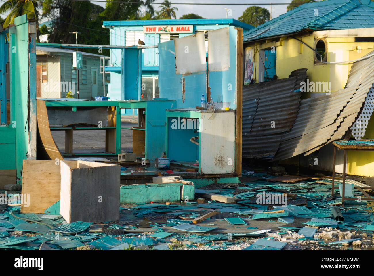 Oistins Fish Fry Barbados demolished in late 2006 Stock Photo