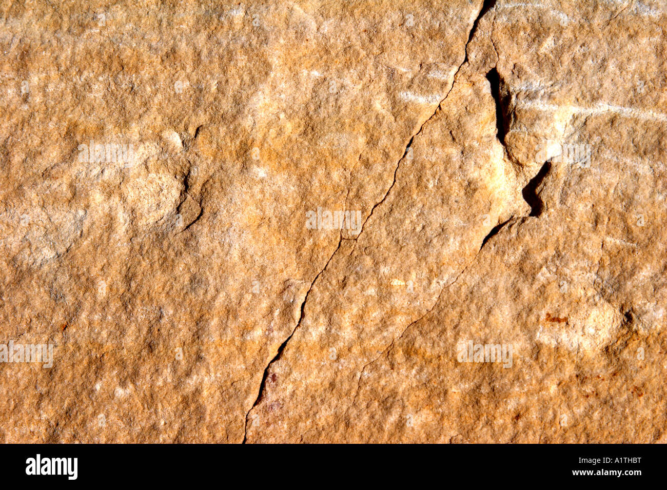 Reddish, yellowish Sandstone - stone surface Stock Photo