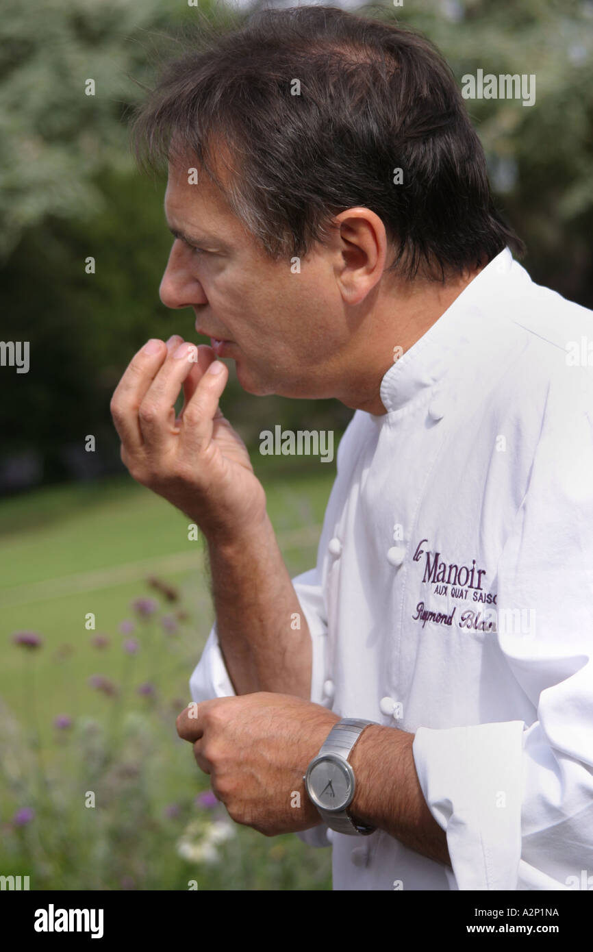 Chef Patron Raymond Blanc at Le Manoir aux quat' saisons Hotel & Restaurant, Oxfordshire Stock Photo