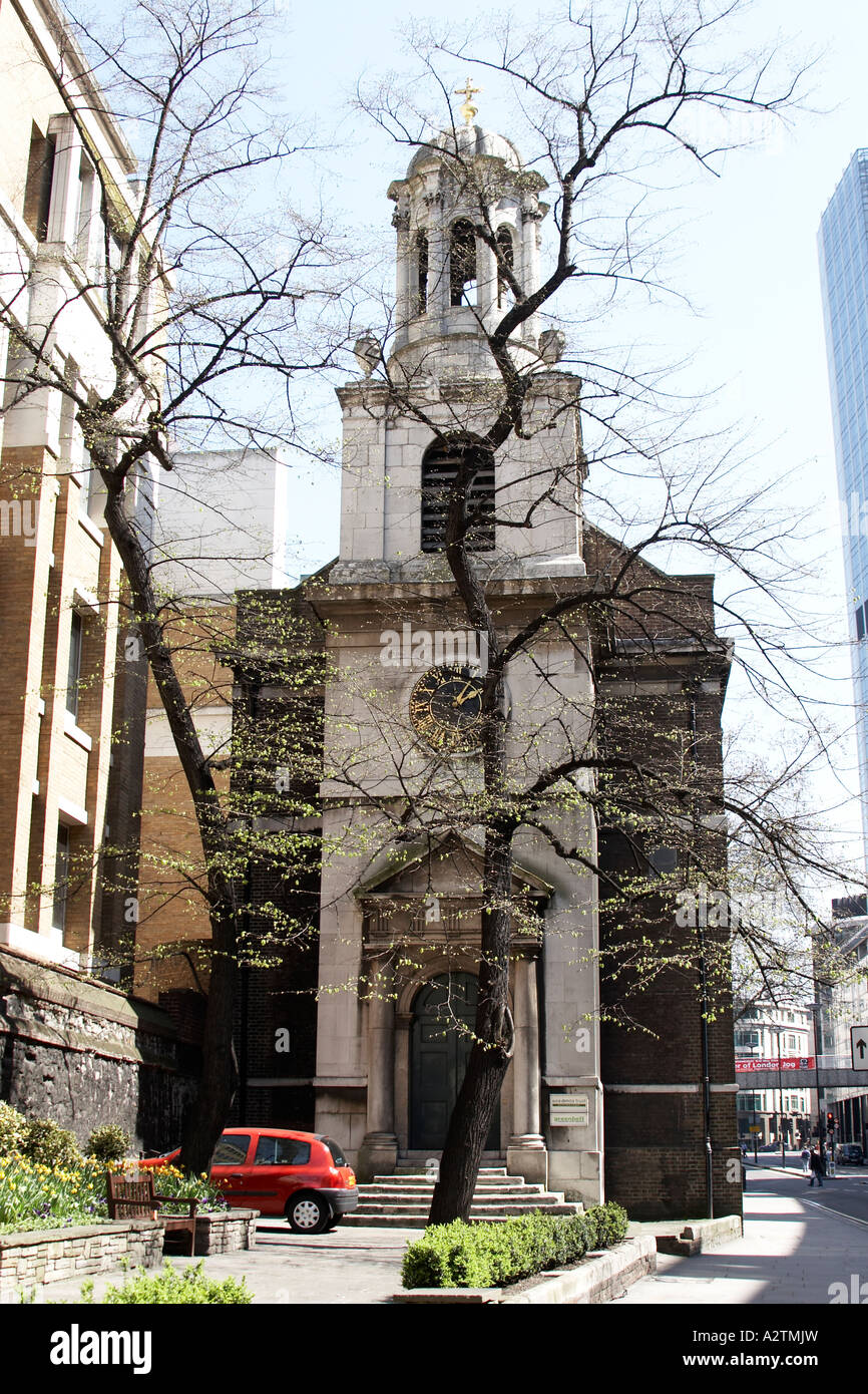 All Hallows church in springtime on London Wall City of London EC2 England UK Stock Photo