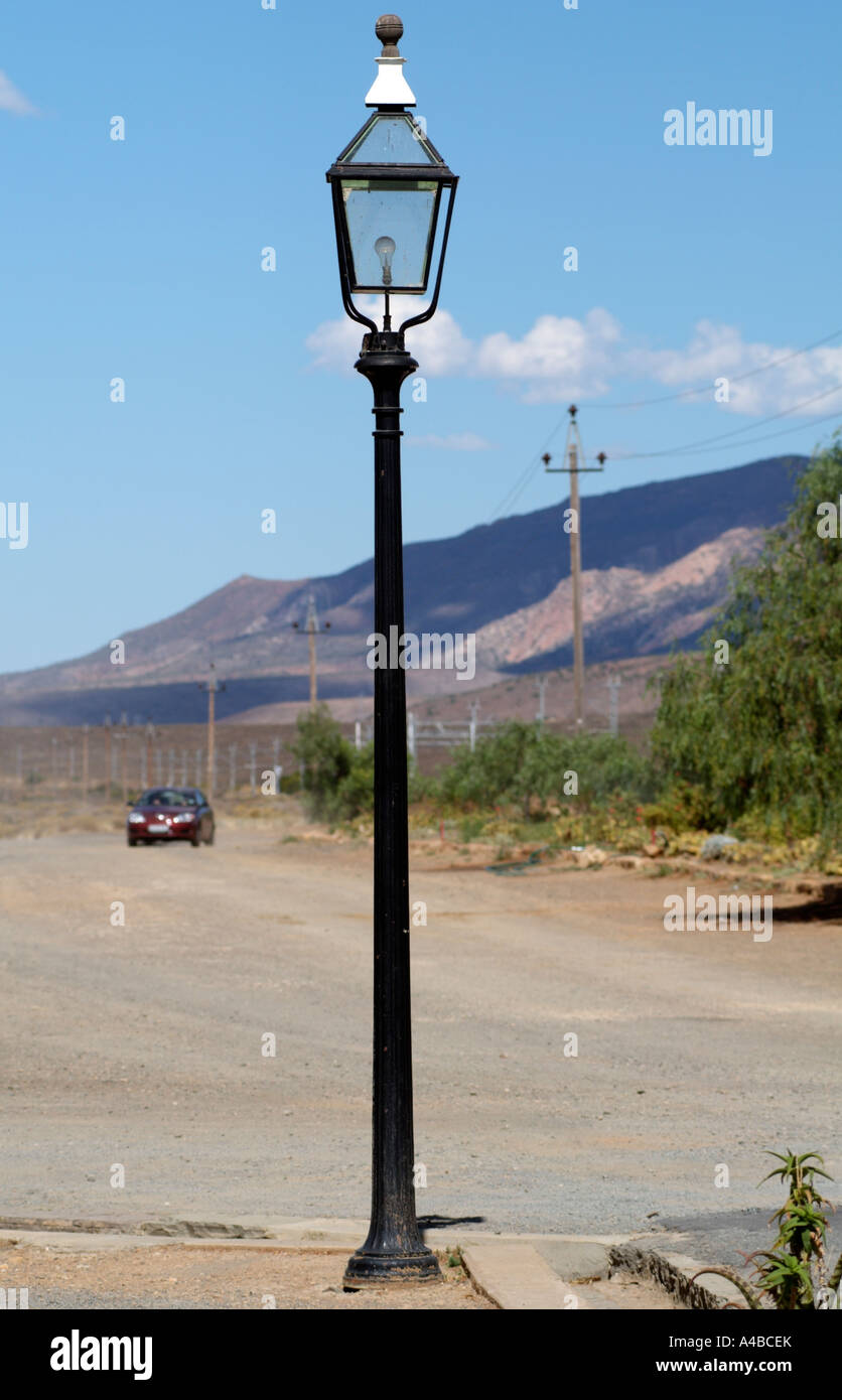 Lampost on street corner.South Africa RSA Stock Photo