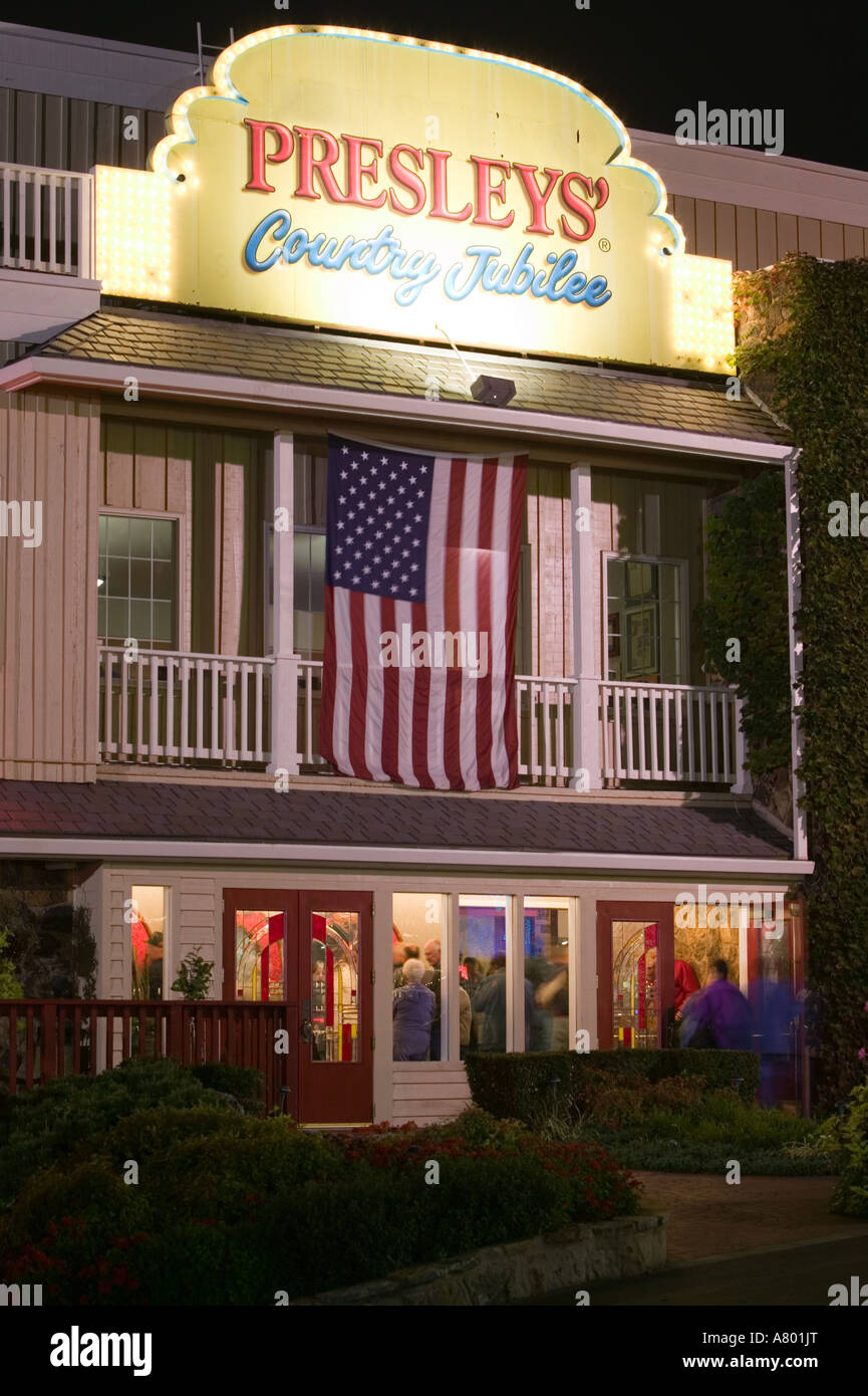 USA, Missouri, Branson: Country Music Mecca of the Midwest, Presley's Country Jubilee Theater Exterior Stock Photo