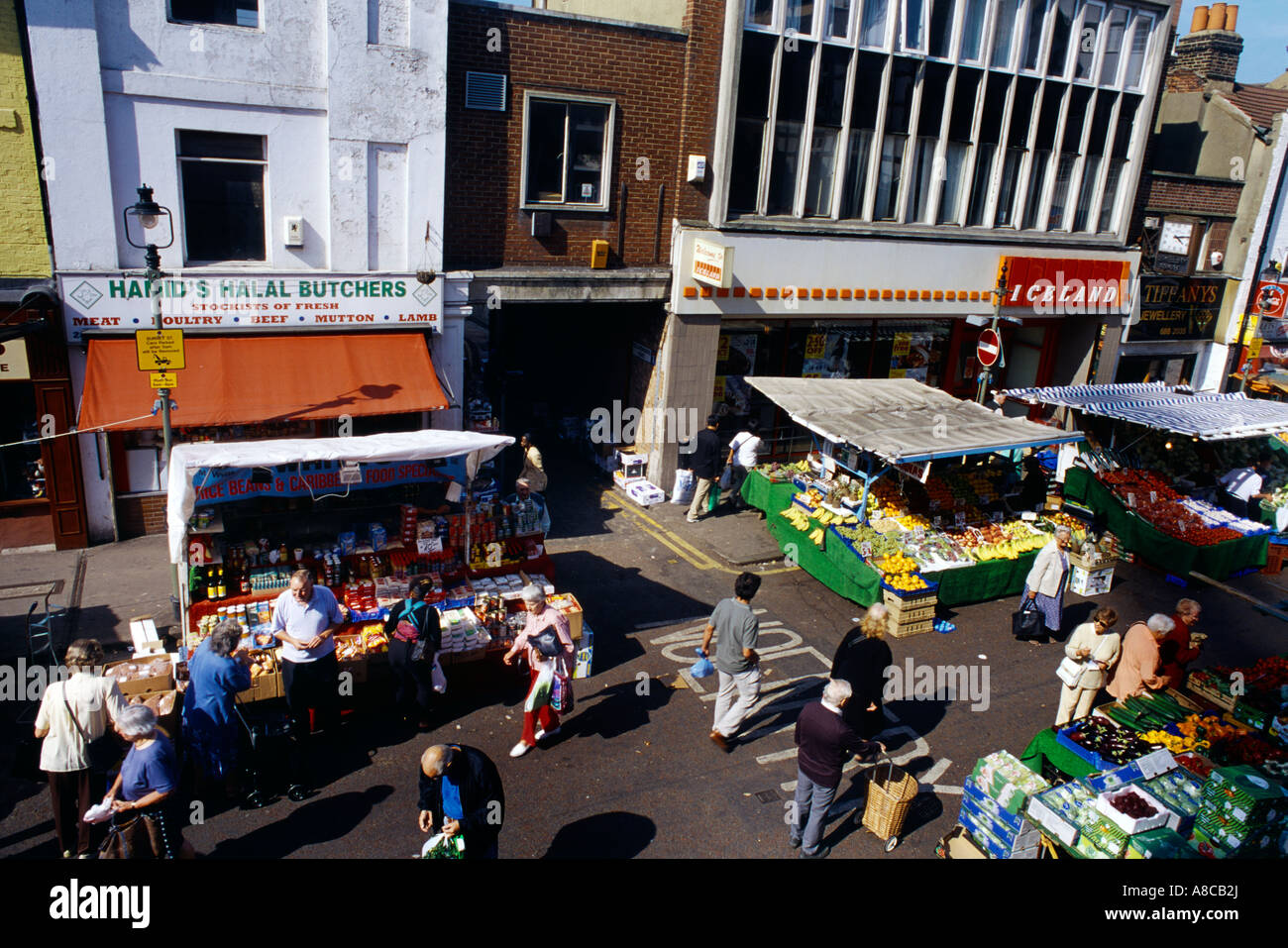 Street Market Surrey Street Croydon Surrey England Stock Photo