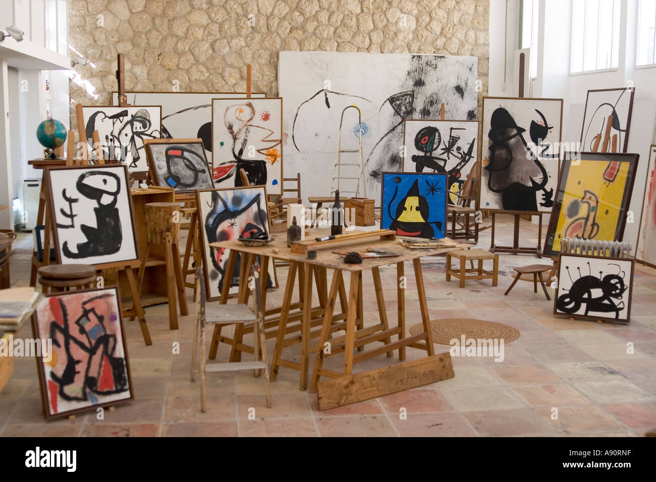 Mallorca Miro Foundation museum atelier Stock Photo