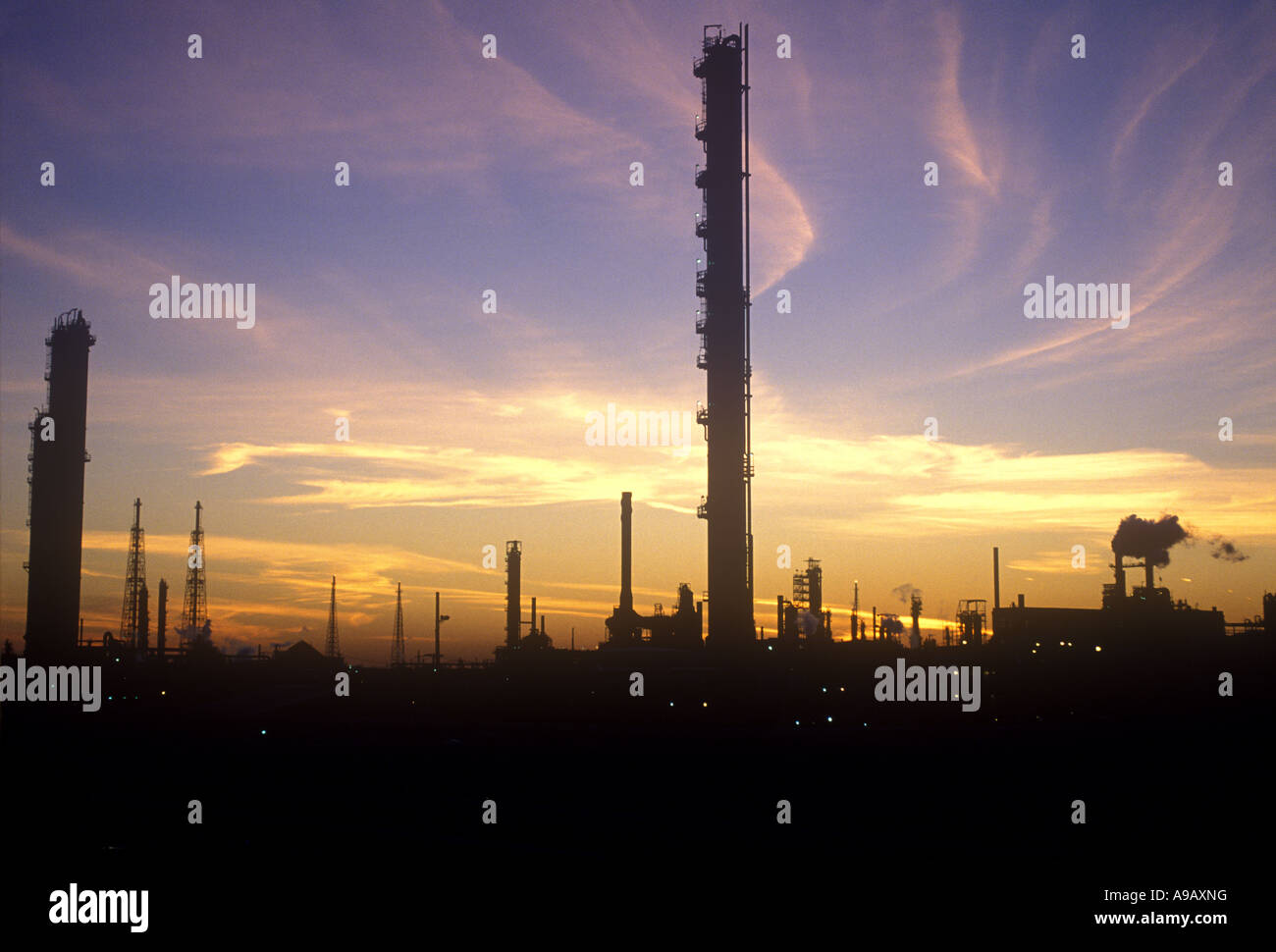 CRACKING TOWER OIL REFINERY Stock Photo