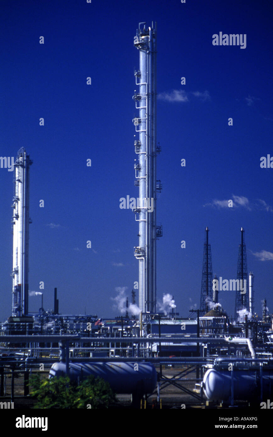 CRACKING TOWER OIL REFINERY Stock Photo